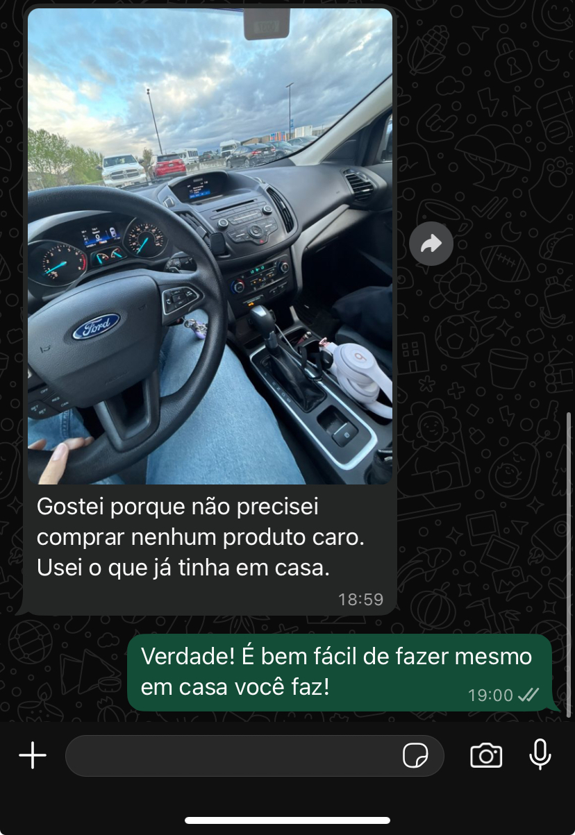 Depoimento real via WhatsApp