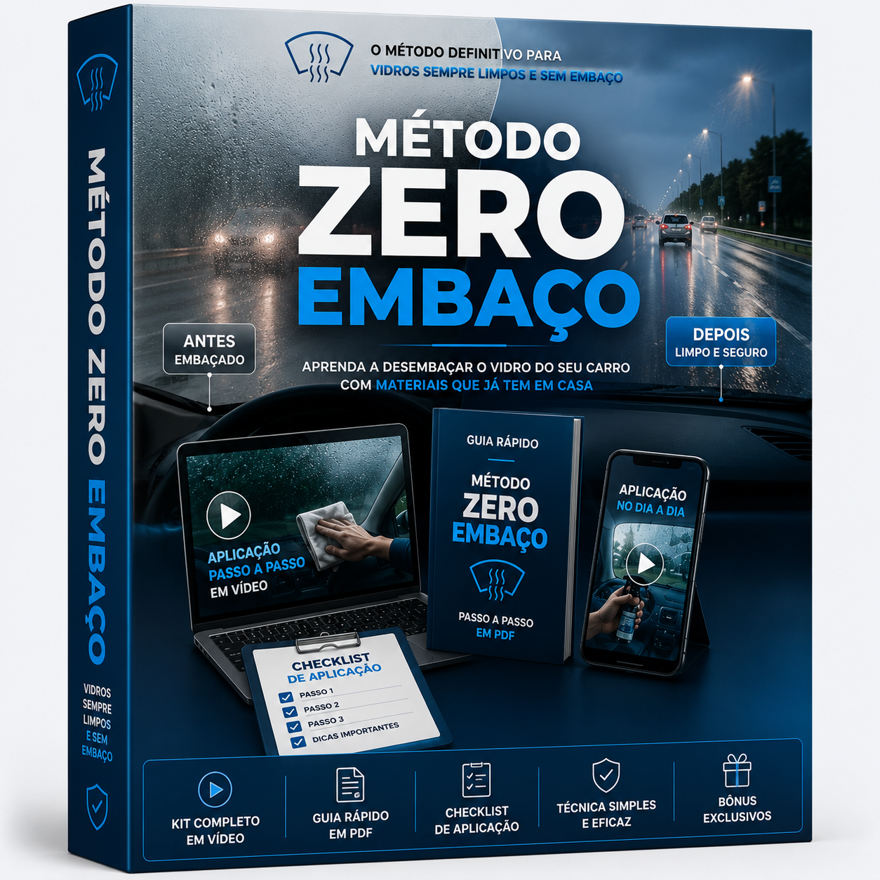 Kit Zero Embaço completo com bônus